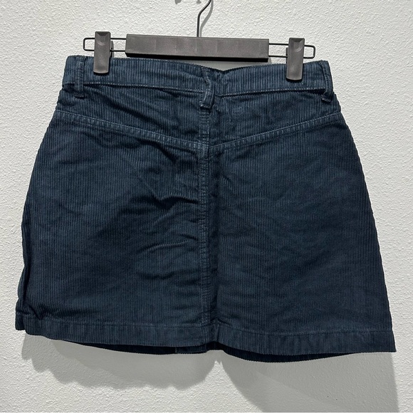NWT Free People Ray Cord Mini Skirt corduroy ebony black button up - Picture 6 of 6
